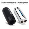 2Pcs Aluminum Y-Splitter Audio Connector 1 To 2 11mm To 7mm HiFi Speaker Wire Plug Power Cable Adapter for Amplifier Audio System Connection