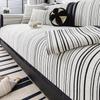 Modern Stripe Sofa Covers for Living Room 3 Seats Luxury Chenille Soft Armchair Couch Slipcover Furniture Protector
