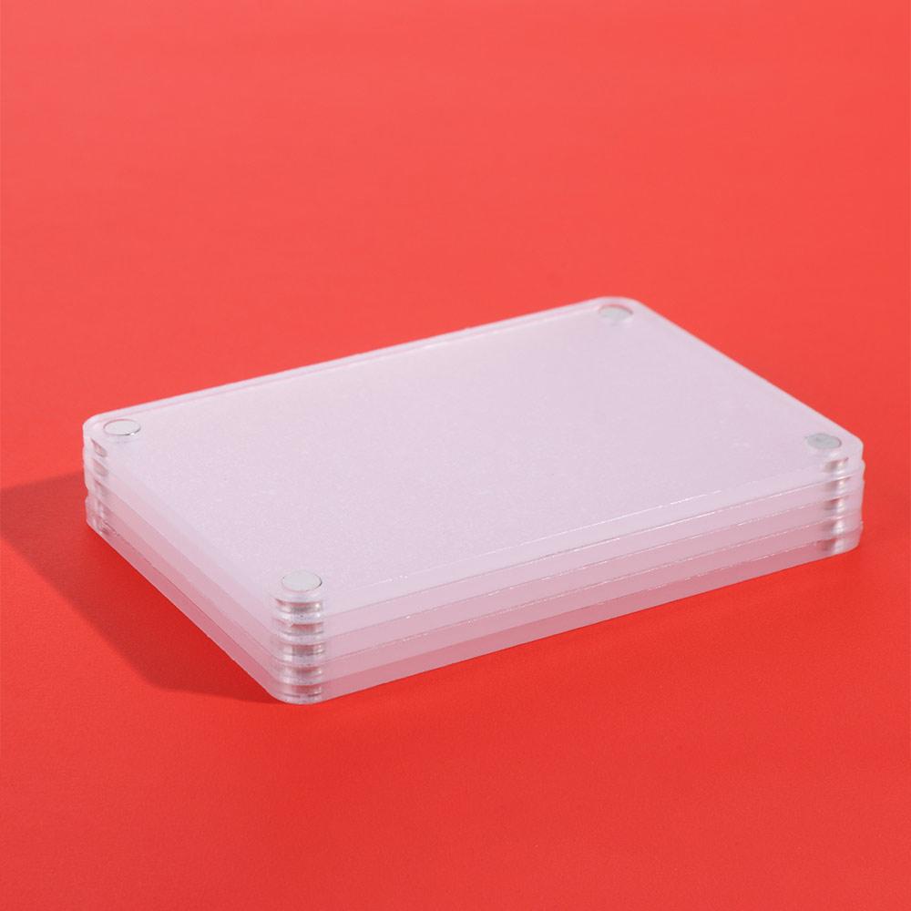 5pcs DIY Card Display Frame Transparent Refrigerator Magnet Picture Frame  Home Decor