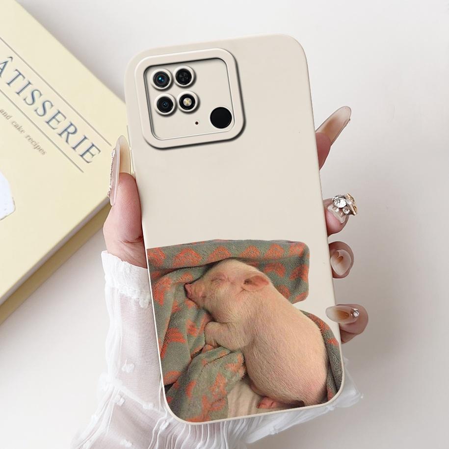 For Xiaomi Redmi 10C Case Cute Panda Rabbit Cartoon Matte Back Cover For Xiaomi Redmi 10 Power Shockproof Bumper Redmi10C Fundas