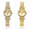 Watch with Expandable Analog Stainless Steel Band Women's Strap, Waterproof, Display