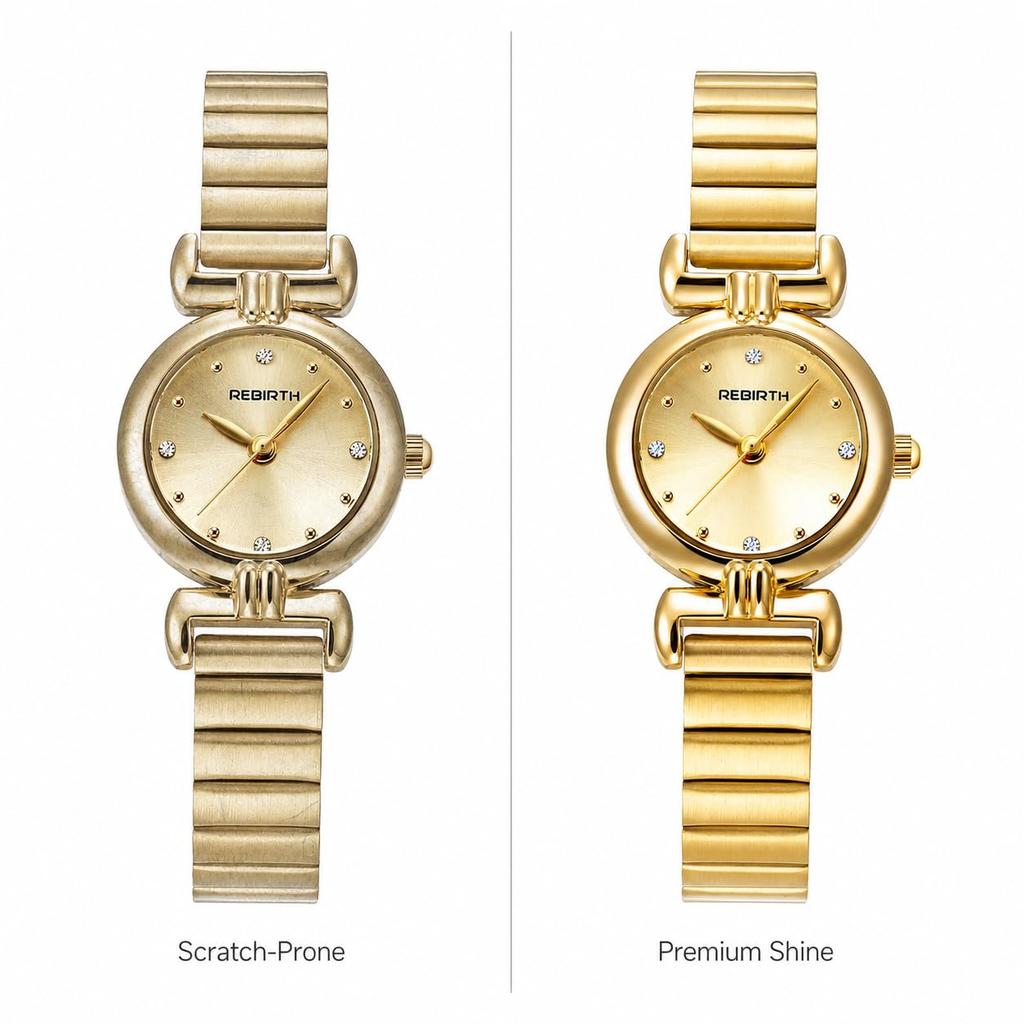 Watch with Expandable Analog Stainless Steel Band Women's Strap, Waterproof, Display