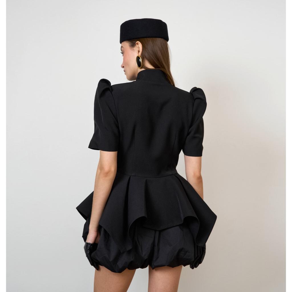Frühling Sommer Neu Damen Stehkragen Puffärmel Tailliertes Hemd Elegantes Schlankmachendes Lässiges Blusenoberteil