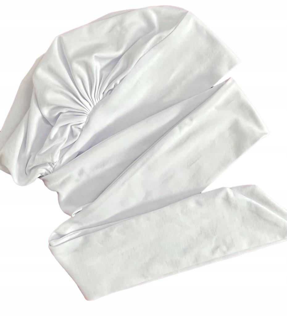 Foulard Bianco da Donna Lara Turban Liscio in Cotone Anche per la Chemioterapia