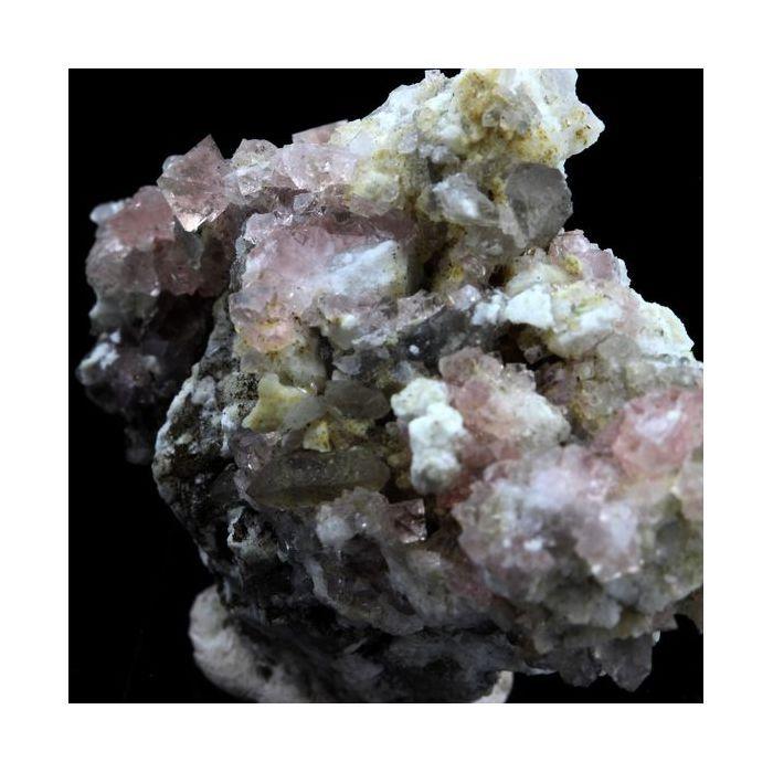 Pierres et Minéraux. Fluorite rose + Quartz fumé. 127.0 ct. Massif du Mont-Blanc, France.