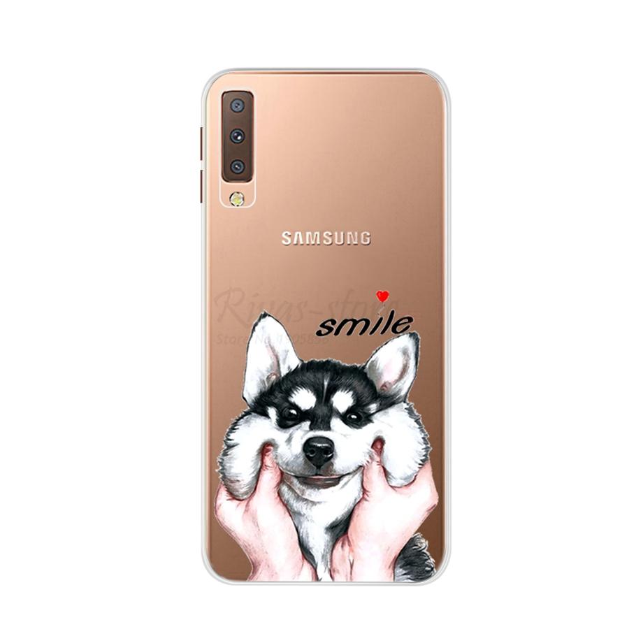 for Samsung A7 2018 Case Soft Silicone Back Cover Cute Cartoon Phone Case For Samsung Galaxy A7 A 7 2018 A750 A750f Case Bumper