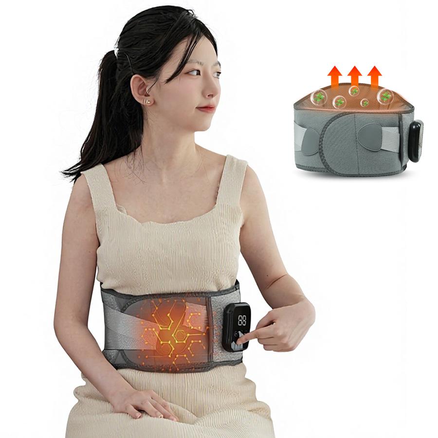 CL-3666 Heat Therapy Uterus & Lumbar Warming Waist Massager One Size серый