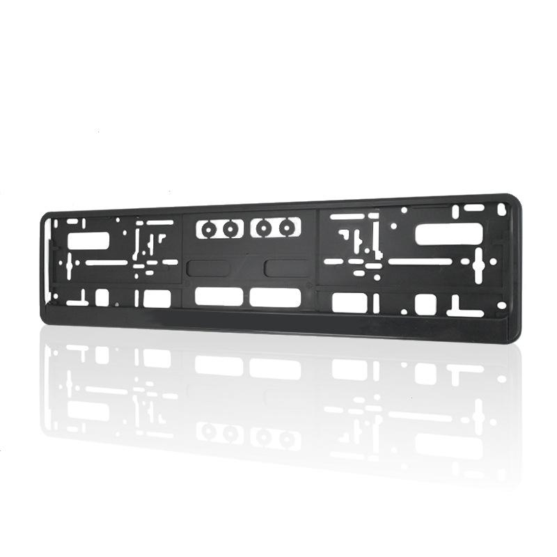 European License Plate Frame ABS- Plastic Material Black European License Plate Cover Effect Number Plate Surrounds Holder Frame