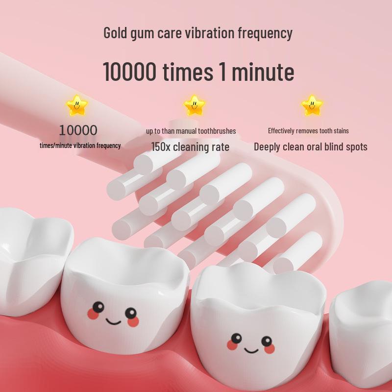 Children's Sonic Electric Toothbrush – Cute Cartoon, Soft Bristles, Smart Timer, Perfect Gift.