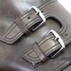 HERMES Ankle boots  Double Monk Leather Shoes Dark brown leather mens 40.5 Used
