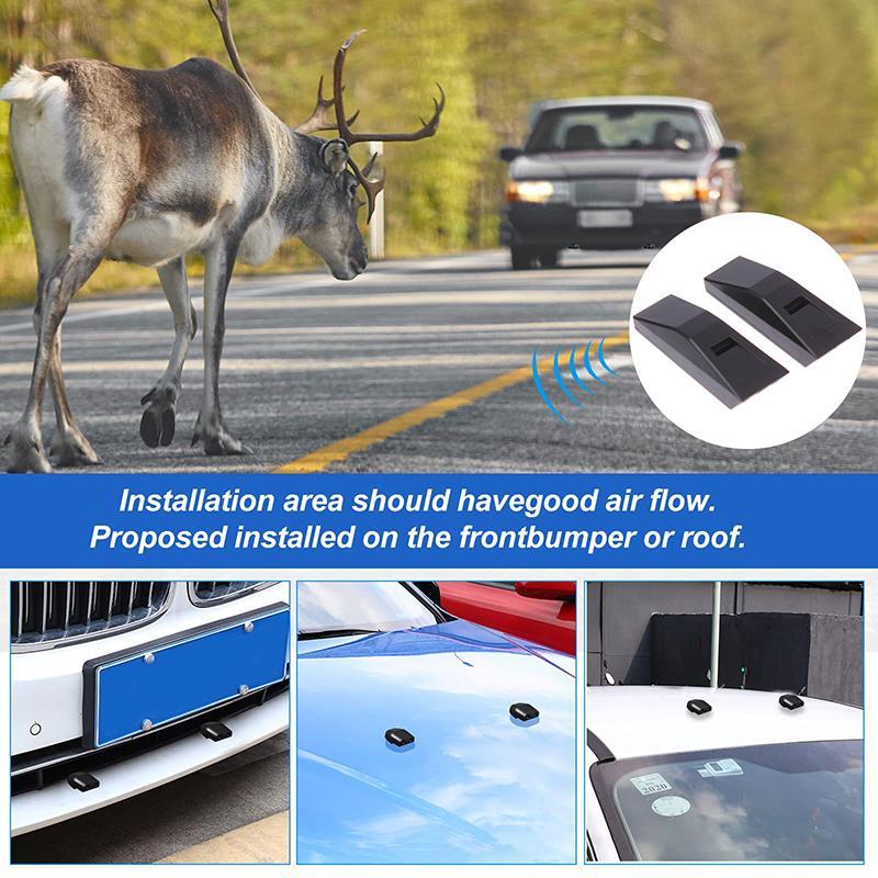 Abs Anti Collision Siren Deer Repeller Ultrasonic Wave Wild Animals Avoid Warnings Suitable For Most Cars Alert Equipment