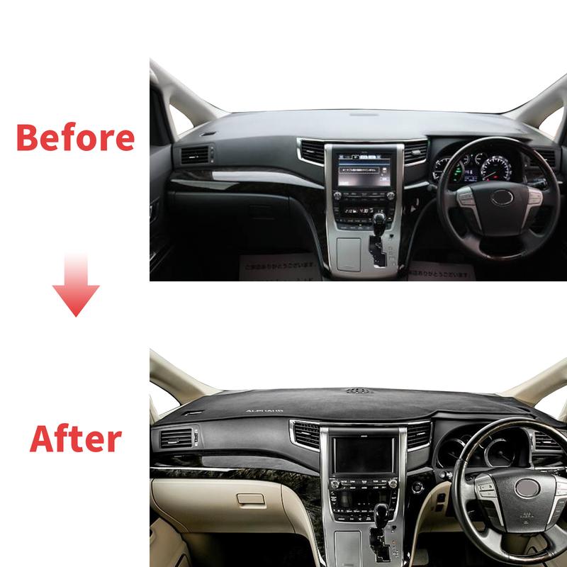 Fit for Alphard Vellfire 20 AH20 2008-2014 RHD Dashmat Dashboard Cover Pad Car Accessories DashMat Sunshade Protective Carpet
