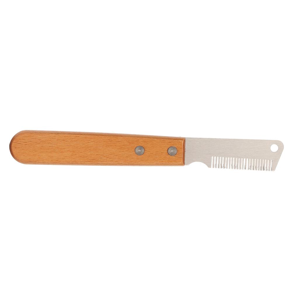Pet Stripping Comb Multifunction Remove Floating Hair Dog Stripping Knife with Wood Handle for Cats Dogs