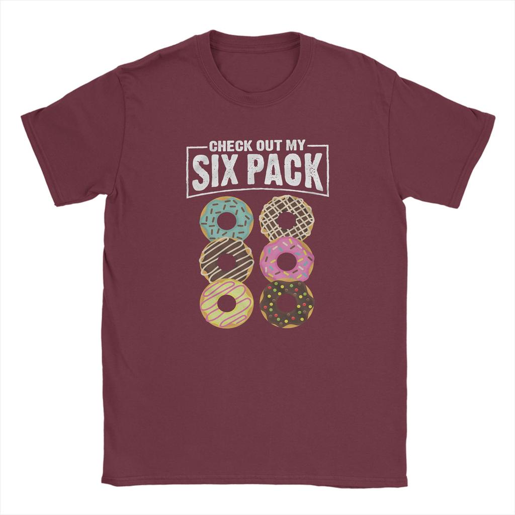 Check Out My Six Pack TShirts for Unisex Donut Vintage Pure Cotton Tee Shirt Round Neck Short Sleeve T Shirt Plus Size Clothes