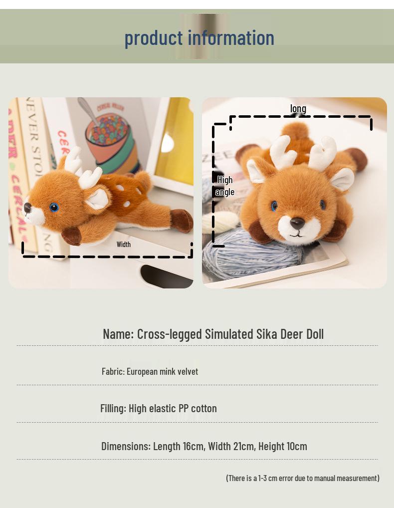Sika Deer Plush Toy Doll Pendant - Creative Companion & Wrist Rest