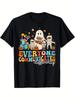 Tricou Bărbați Bumbac Mânecă Scurtă Gât Rotund Casual Top de Vară Confortabil Respirabil Tricou de Bază pentru Purtare Zilnică