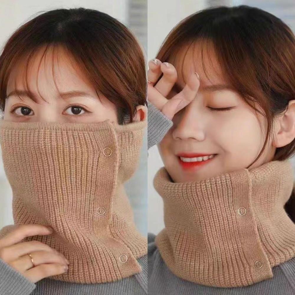 Windproof Knitted Scarf Warm Neckerchief New Fake Collar  Outdoor Sports