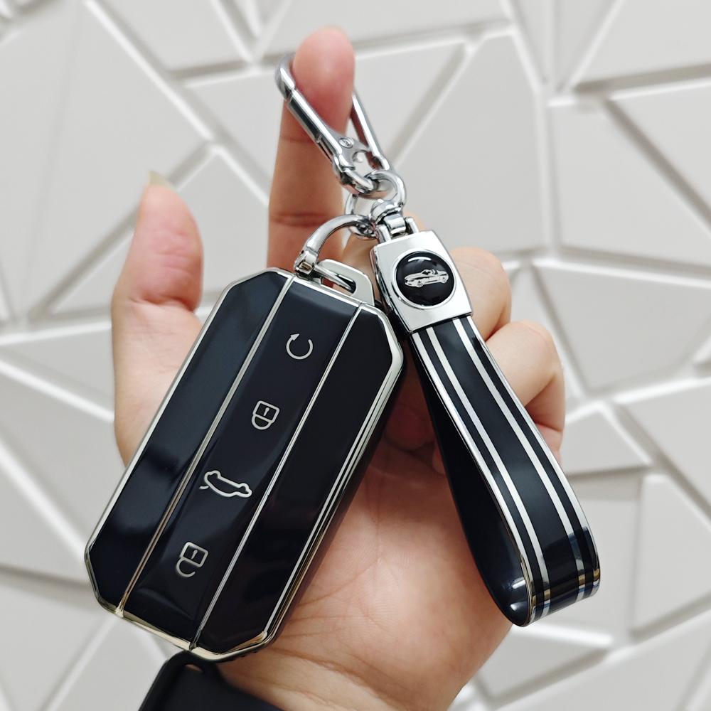Soft TPU Car Key Case Full Cover for Chery Jaecoo J5 5 2025 2026 Protection Key Bag Housing Holder Keychain Car Accessories