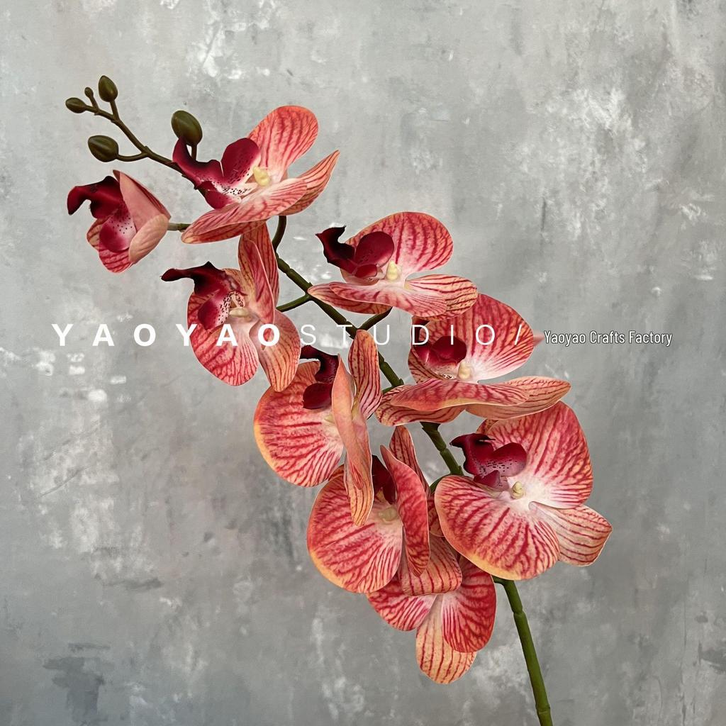 3D Printed Phalaenopsis Orchid, 9-Head Nordic Wedding & Dining Decoration, Floral Art Film Prop