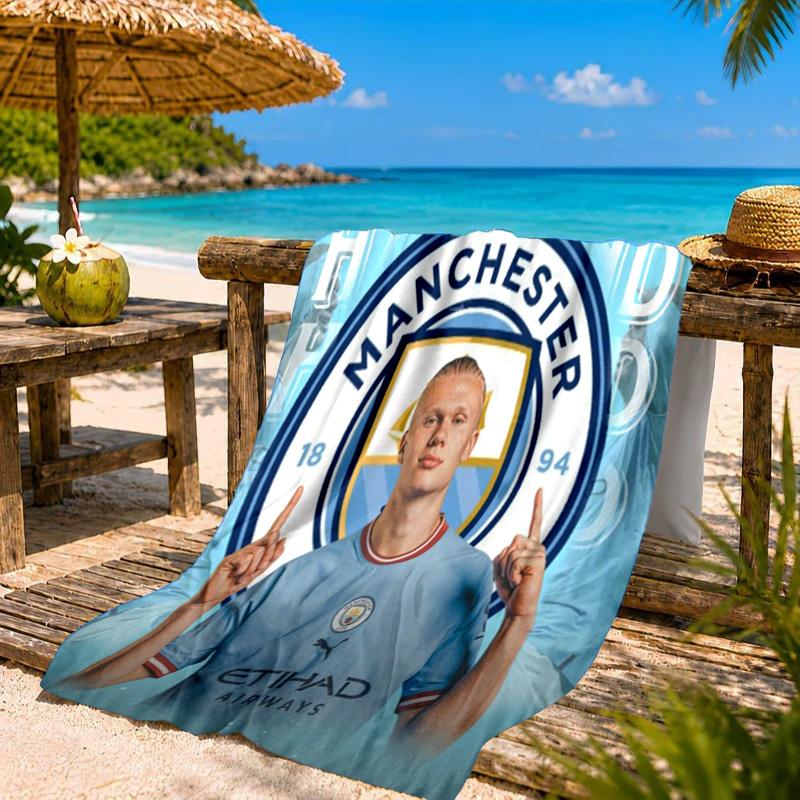 Haaland's Number 9 Journey Beach Towel, Quick-drying, Easy To Care For, Suitable for Both Fitness and Beach Vacations,Sports Essential