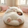Plush Sleeping Sack Cat Envelope Bag, Winter Slumber Bag for Men Women, Lightweight Animal Nap Mat Home Travel Traveling