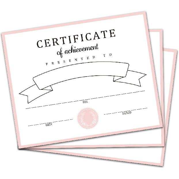 25 Gold and Black Award Recognition Certificate of Completion, 8x10 Inches Preschool Kindergarten Graduation Diploma Certificates of Achievement, Certificates of Achieveme