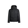 EA7 FW23 Solid Color Zip-Up Hooded Cotton Jacket Men Jackets Black 6RPB10-PNEEZ-1200