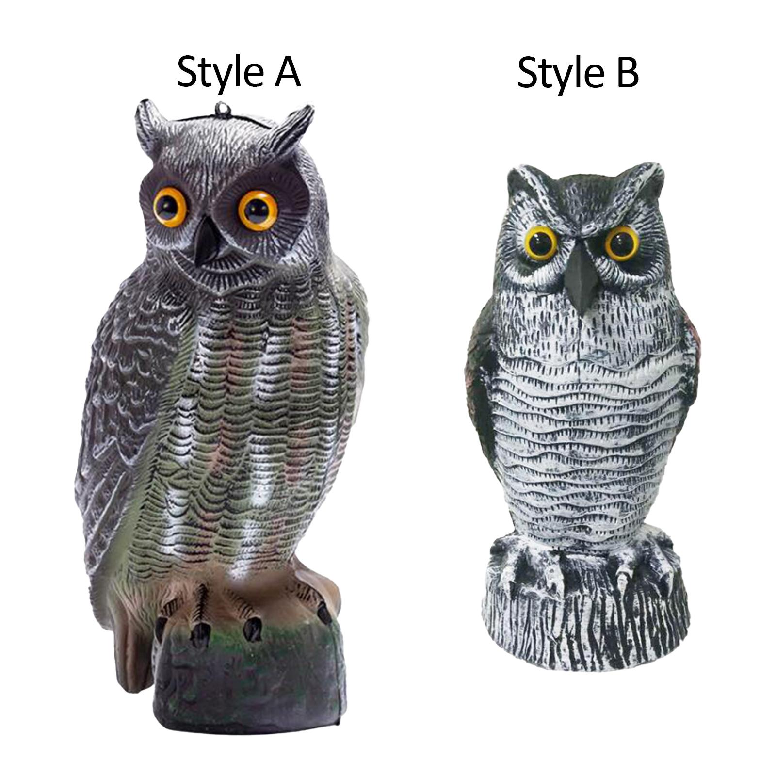 Realistic Owl Decoy Realistic Owl Garden Statue Decoration Fake Bird Owl Scarecrow Decoy for Rooftops Outdoor Garden Yard Patios