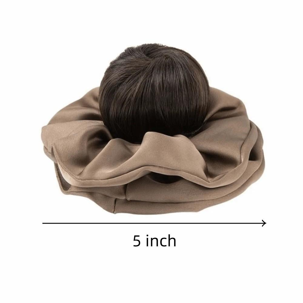Elegant Influencer-style Hair Tie Synthetic Natural-looking Artificial Flower Bun  for Daily Use