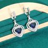 Heart Shaped Explosive Micro Inlay Jewelry Europe and The United States Hot Anti Allergy Zircon Necklace Earring Jewelry Set