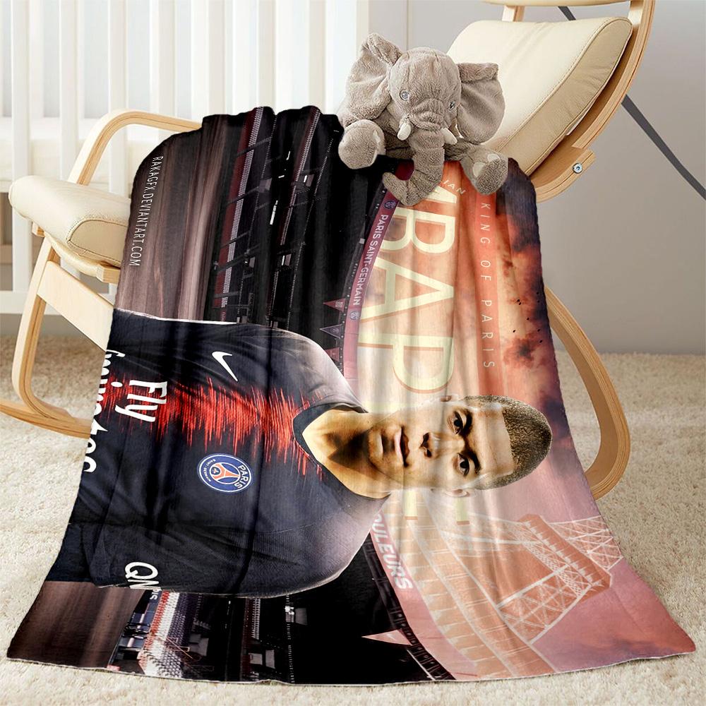 Kylian Mbappé Action Blanket Soft & Cozy Great for Chair Bedding Sofa for All Occasions Modern Perfect Gift for Relatives and Friends