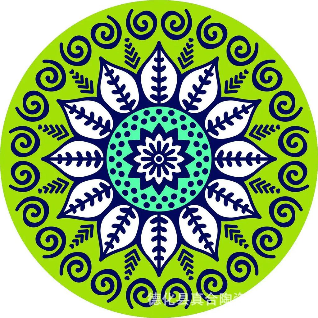 Mandala Flower Cup Coaster Round Ceramic Placemats Non-slip Tablemat Insulated Coasters Kitchen Decoration Tableware Home Decor