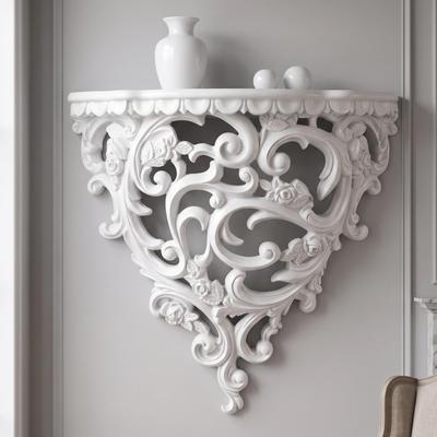 Display Ledge Ornate Wall-Mounted Shelf Shelves Sturdy for Living Room,
