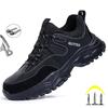 New Fashion Safety Shoes Men Steel Toe Work Shoes Anti-smash Anti-puncture Indestructible Shoes Protective Boots Tactical Boots