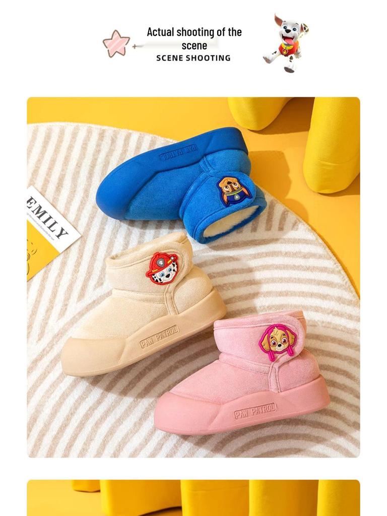 Paw Patrol Kids' Non-Slip Winter Snow Boots - Warm Cotton for Girls