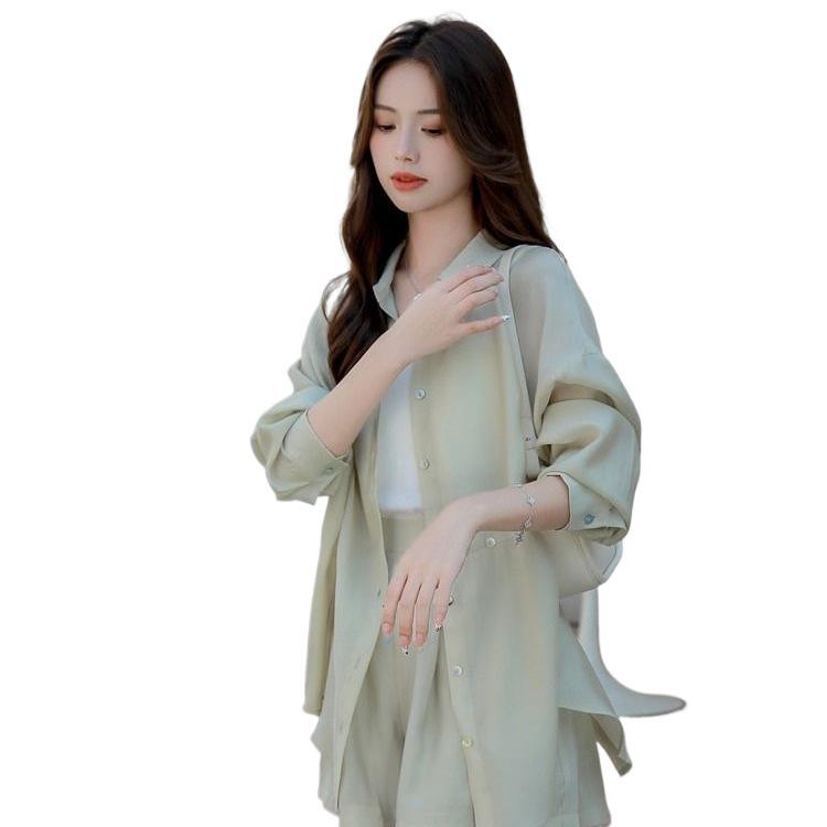 Women's Tencel Summer 2026 Petite Outfit: Shorts, Vest, and Sun Shirt Set
