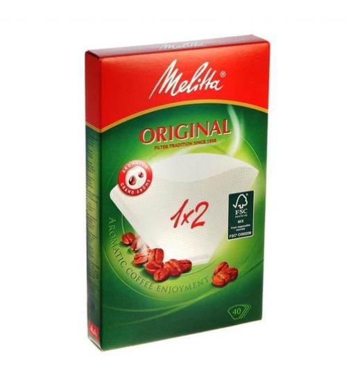 Buy Melitta Filter Coffee Papers Size 1x2 (box of 40) Aromapor at