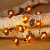 LED Pinecone Acorn String Lights, Hazelnut Ambiance String Lights, Night Lights for Indoor Rooms, Flashing Lights for Holiday Ha