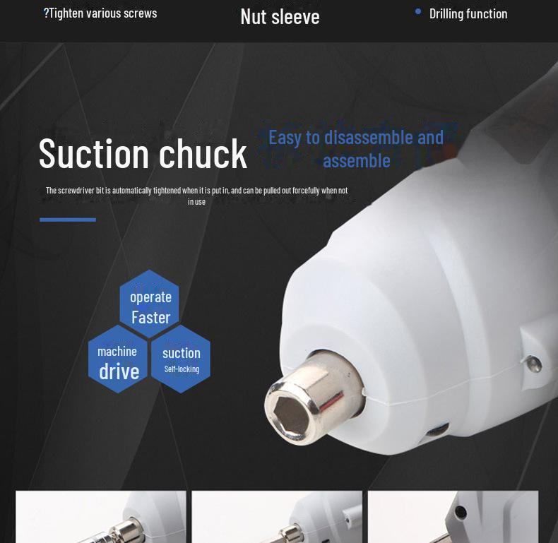 Tianshu 3.6V Folding Rotating Mini Electric Drill & Screwdriver Set