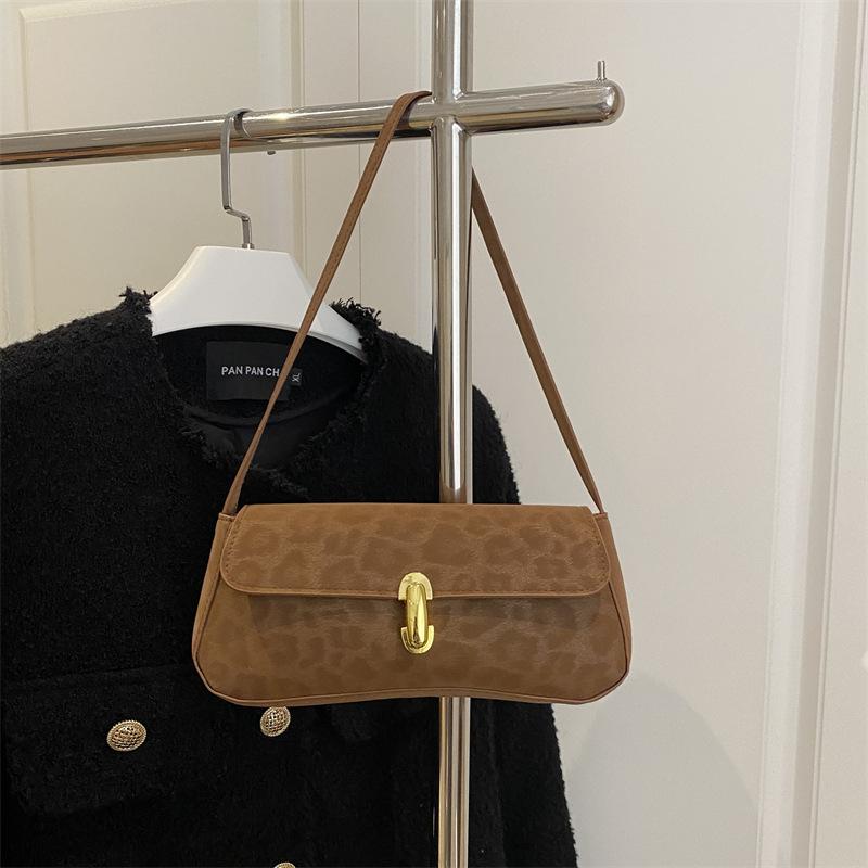 Leopard Print Bag Women's Bag 2025 New Trend Casual Portable Small Square Bag European and American Fashion Women's Shoulder Messenger Bag