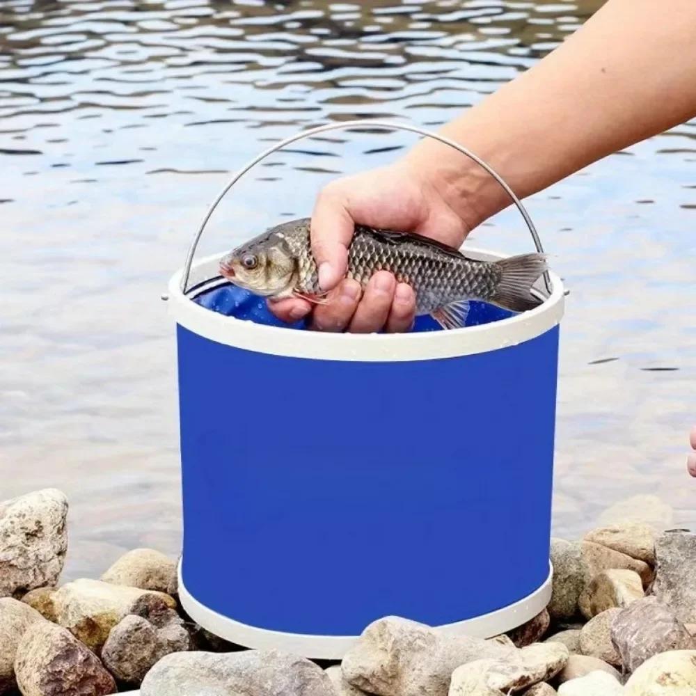Portable Folding Car Water Bucket Versatile for Outdoor Barbecuing Fishing and Car Washing Easy To Store
