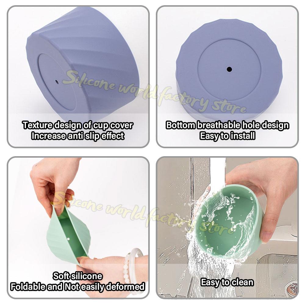 SW 40oz/30oz Silicone Cup Bottom Cover for Stanley Adventure Quencher Tumbler for IceFlow Flip Straw Water Bottle Sleeve 7.5/7CM Cup Holders 5
