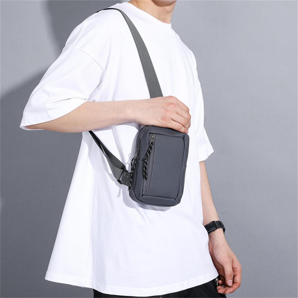 Modna męska torba na ramię Casualowa podróżna outdoorowa nylonowa torba crossbody na klatkę piersiową Wielofunkcyjny organizer na telefon komórkowy Streetowa męska saszetka