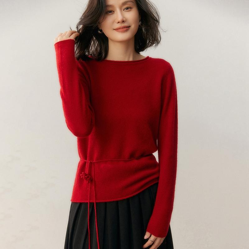Qinghe 100% Pure Cashmere Women's Sweater - Ultra Soft Luxury Winter Pullover