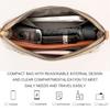 Stylish PU Leather Crossbody Bag Color Block Ethnic Design Adjustable Detachable Strap Zipper Closure Inner Phone Pocket