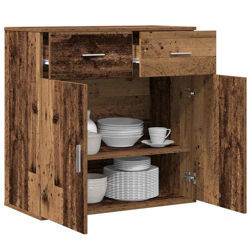 Sideboard mit Schubladen Altholz-Optik 78 x 38 x 80 cm Holzwerkstoff