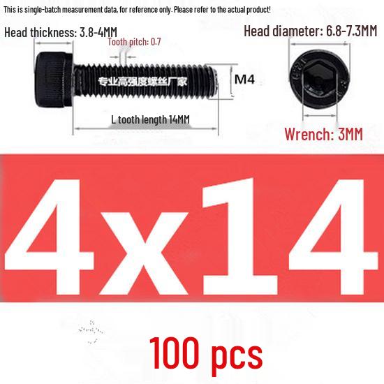 High-Strength Grade 12.9 Internal Hex Head Screws M1.4-M20