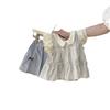Trendy Girls Summer Outfit 2024 Adorable Two Piece Set With Soft Cotton Fabric And Striped Pattern For Ages 3 To 8 Years