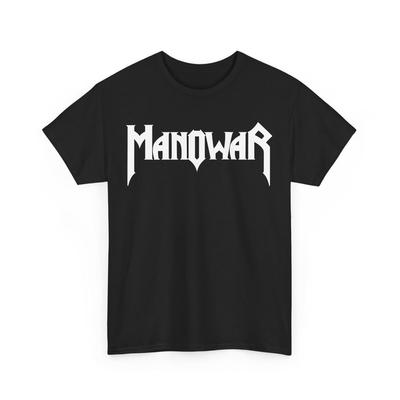 Manowar Logo T-Shirt Schwarz Heavy Metal Band Classic Rock Unisex T-Shirt Grafik T-Shirt