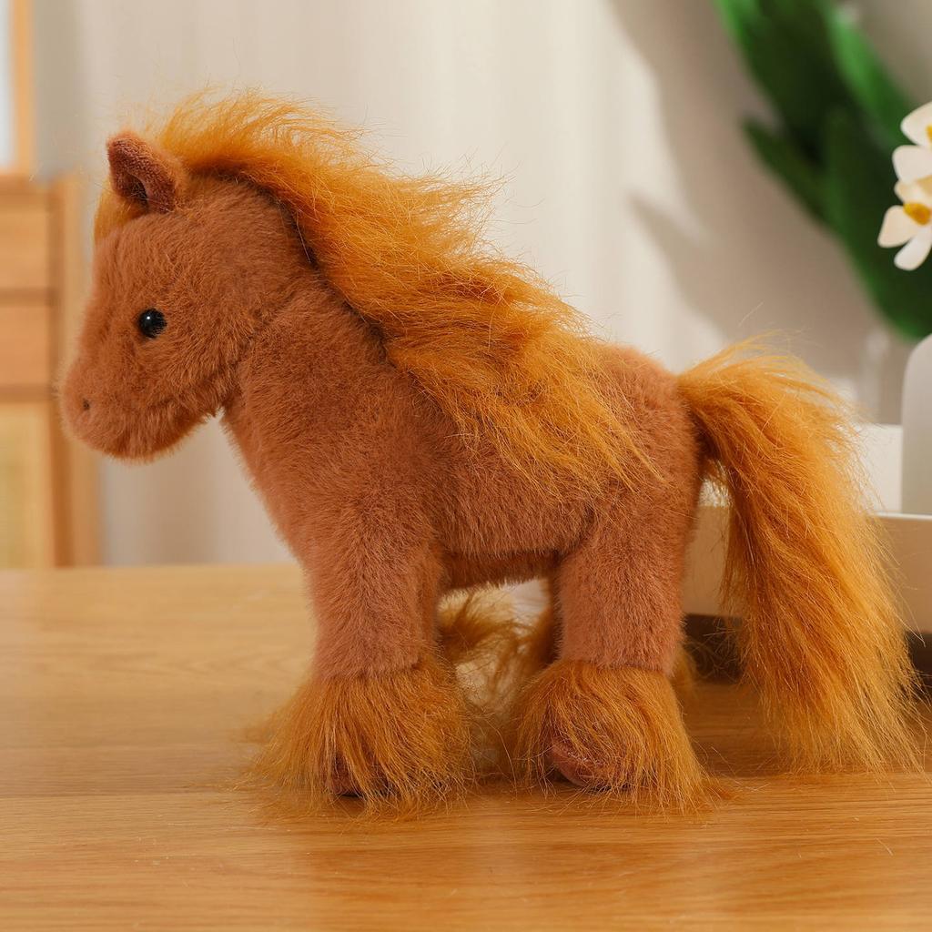 Vida Animal Realista Como Bonecos de Pelúcia de Cavalo Recheados Alta Qualidade Super Simulados Brinquedos de Pelúcia de Pônei Presente de Aniversário Para Crianças